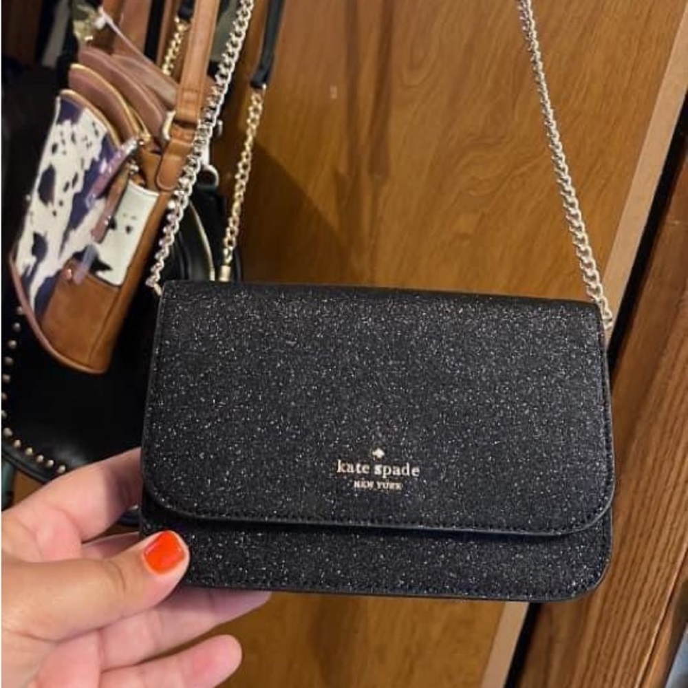 Kate Spade Glitter Crossbody with chain